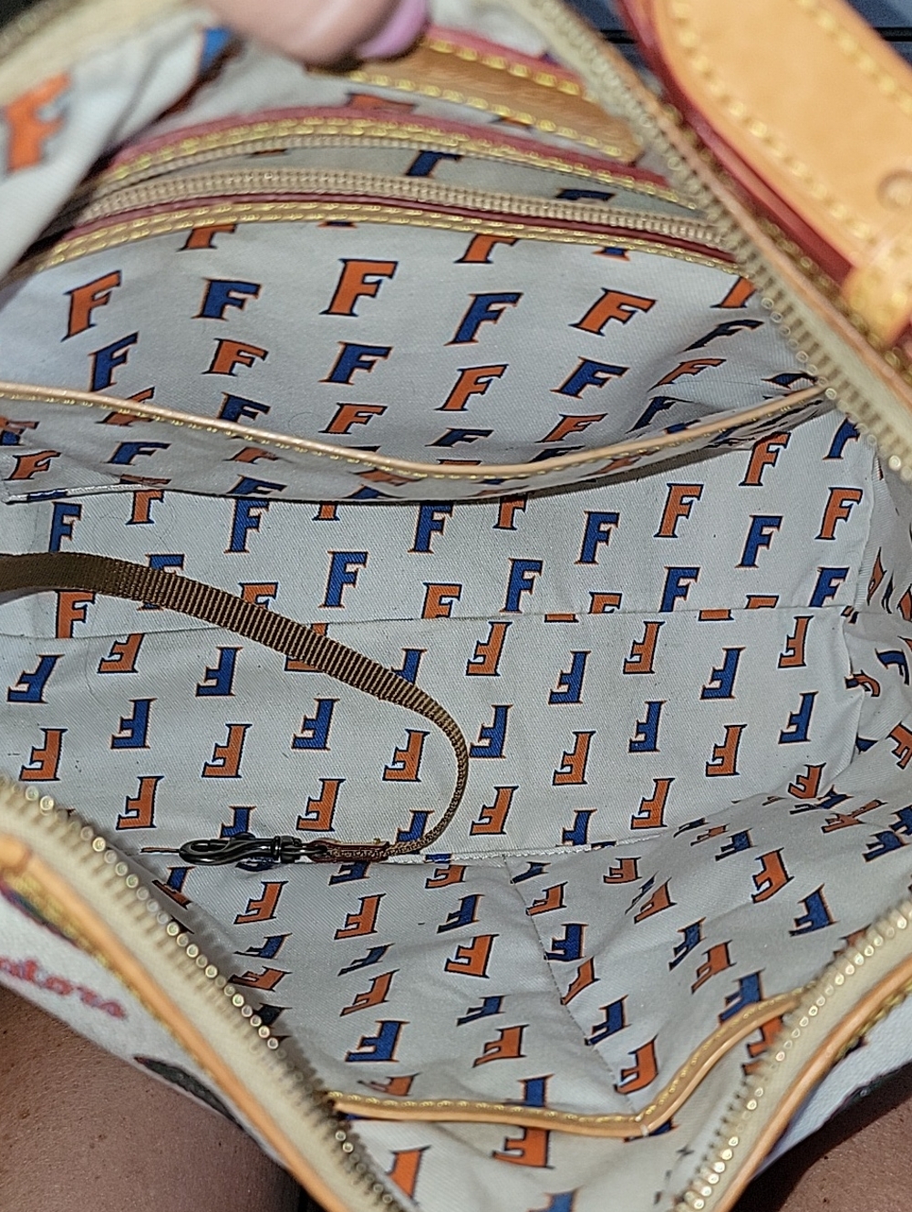 Dooney & Bourke Florida Gators Hobo Bag with Tan Trim - Picture 14 of 17